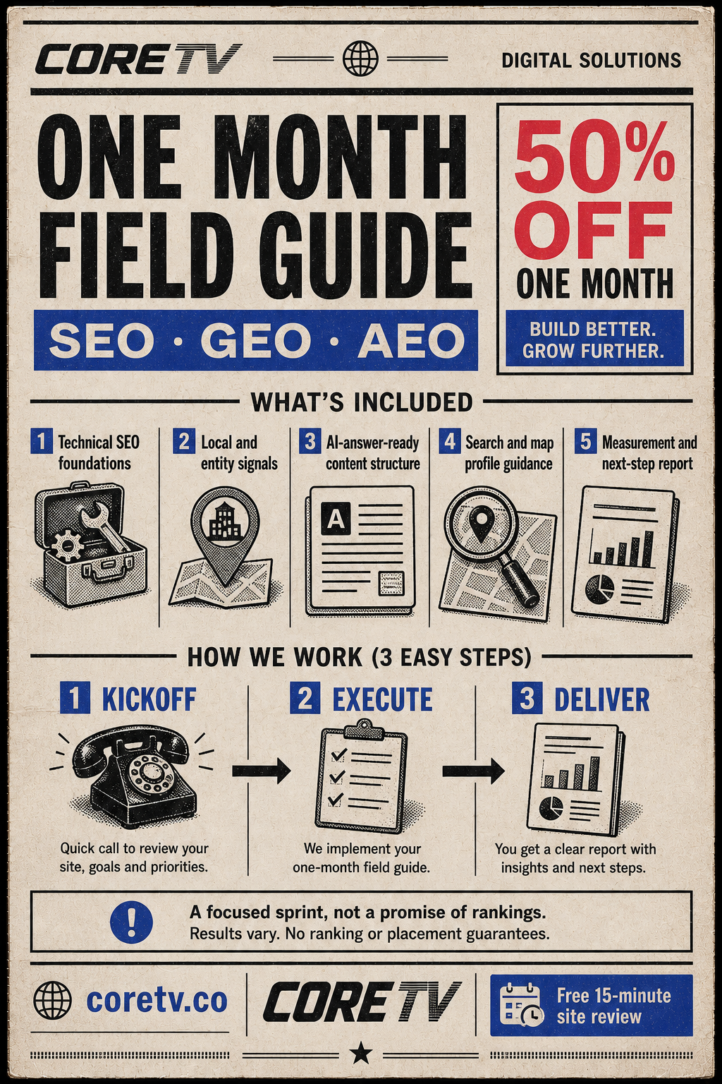 50% SEO - GEO - AEO - One Month - Editorial Back