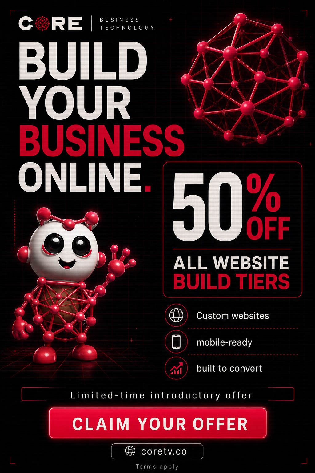 50% Website Build Tiers - Front