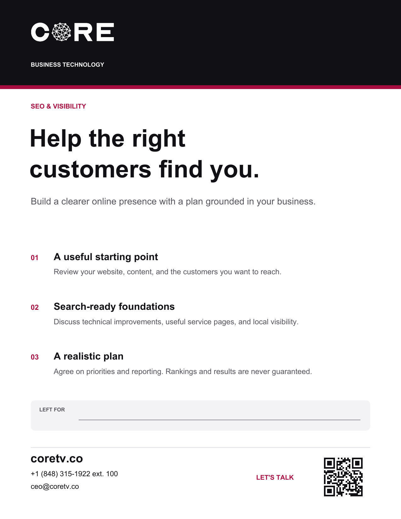 SEO & Visibility - Front